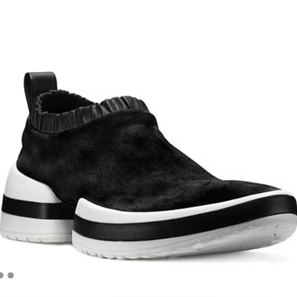 Stewart Weitzman Black and White Slip-On Sneakers Size 9.5